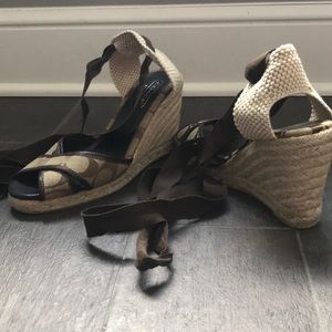 Coach espadrilles with brown ties